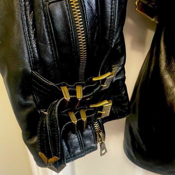 Versace Leather Black Jacket - Picture 4 of 6